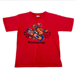 Vintage Scooby Doo Snowboarding Breckenridge T-Shirt Tee Size Youth Medium